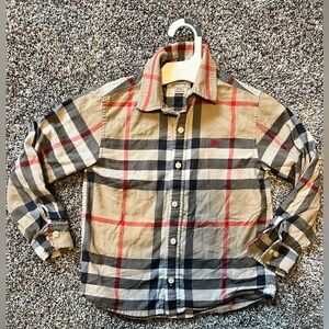 Toddler Boys 5T Burberry Long Sleeve Button Up